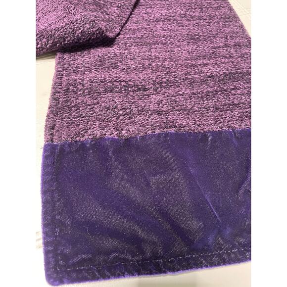 Vintage Toucan Collection NY 100% Purple Rayon Velvet Long Scarf - Picture 3 of 8